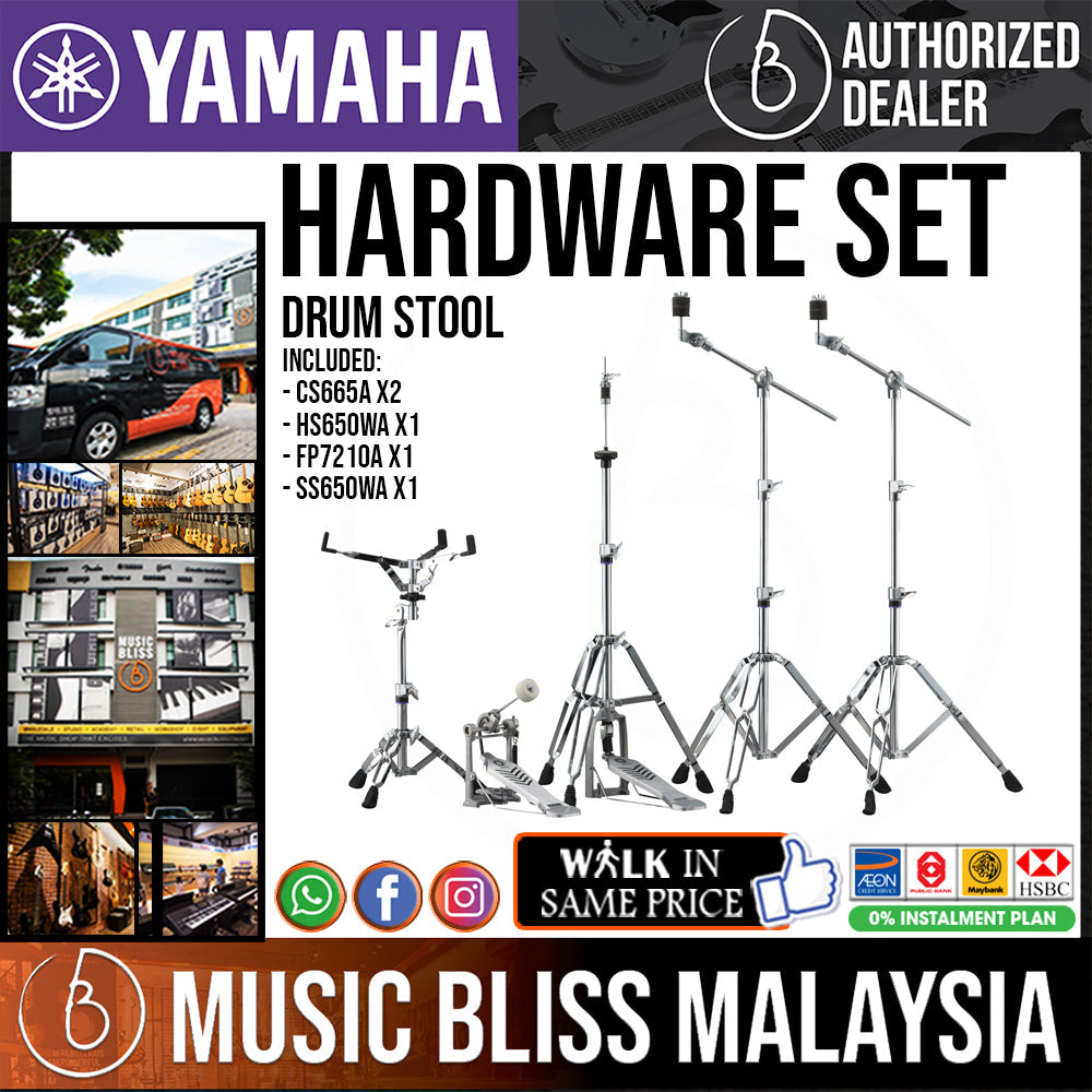 Yamaha HW-680W 5-piece 600 Series Hardware Pack - Music Bliss Malaysia