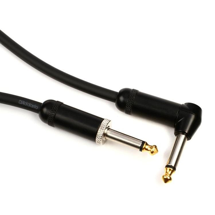 D'Addario PW-AMSGRA-10 American Stage Instrument Cable - 10 feet Straight to Right Angle - Music Bliss Malaysia