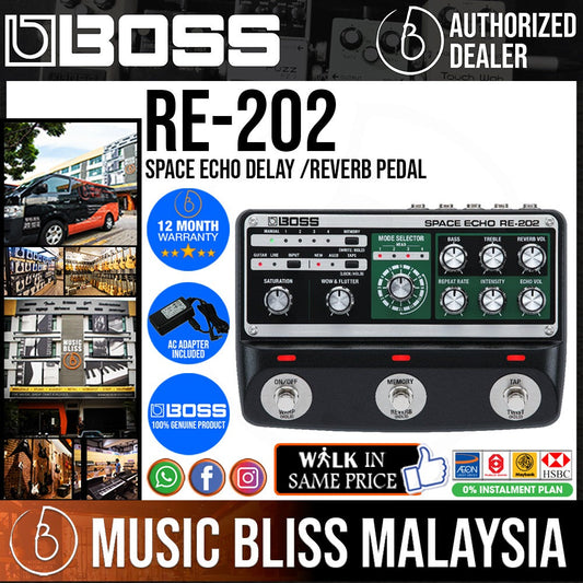 Boss RE-202 Space Echo Digital Delay Pedal - Music Bliss Malaysia