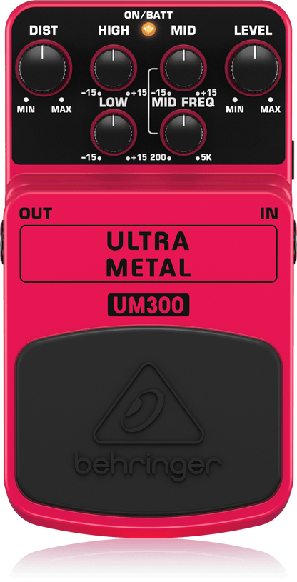 Behringer UM300 Ultra Metal Distortion Guitar Effects Pedal (UM-300 / UM 300) - Music Bliss Malaysia