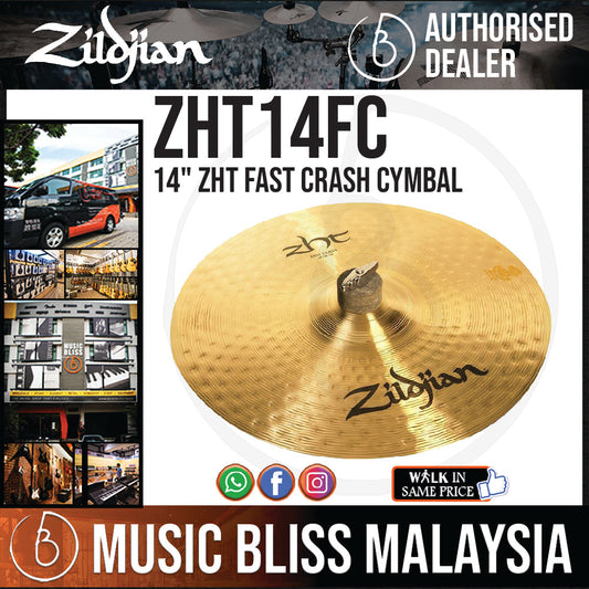 Zildjian 14" ZHT Fast Crash Cymbal (ZHT14FC) - Music Bliss Malaysia