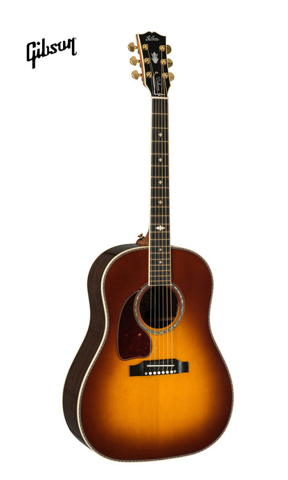 GIBSON J-45 DELUXE ROSEWOOD LEFT-HANDED ACOUSTIC-ELECTRIC GUITAR - ROSEWOOD BURST - Music Bliss Malaysia