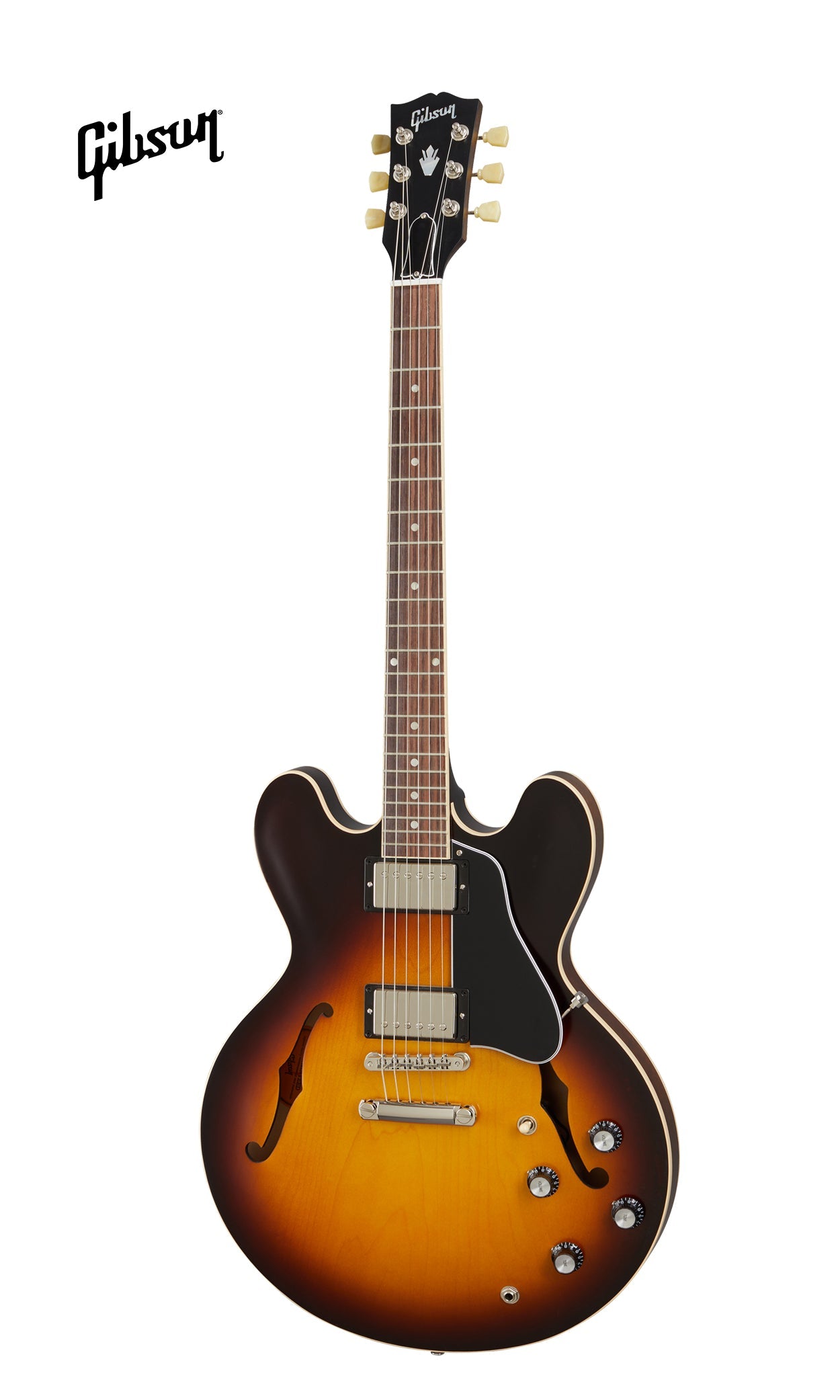 GIBSON ES-335 SATIN SEMI-HOLLOWBODY ELECTRIC GUITAR - SATIN VINTAGE BURST - Music Bliss Malaysia