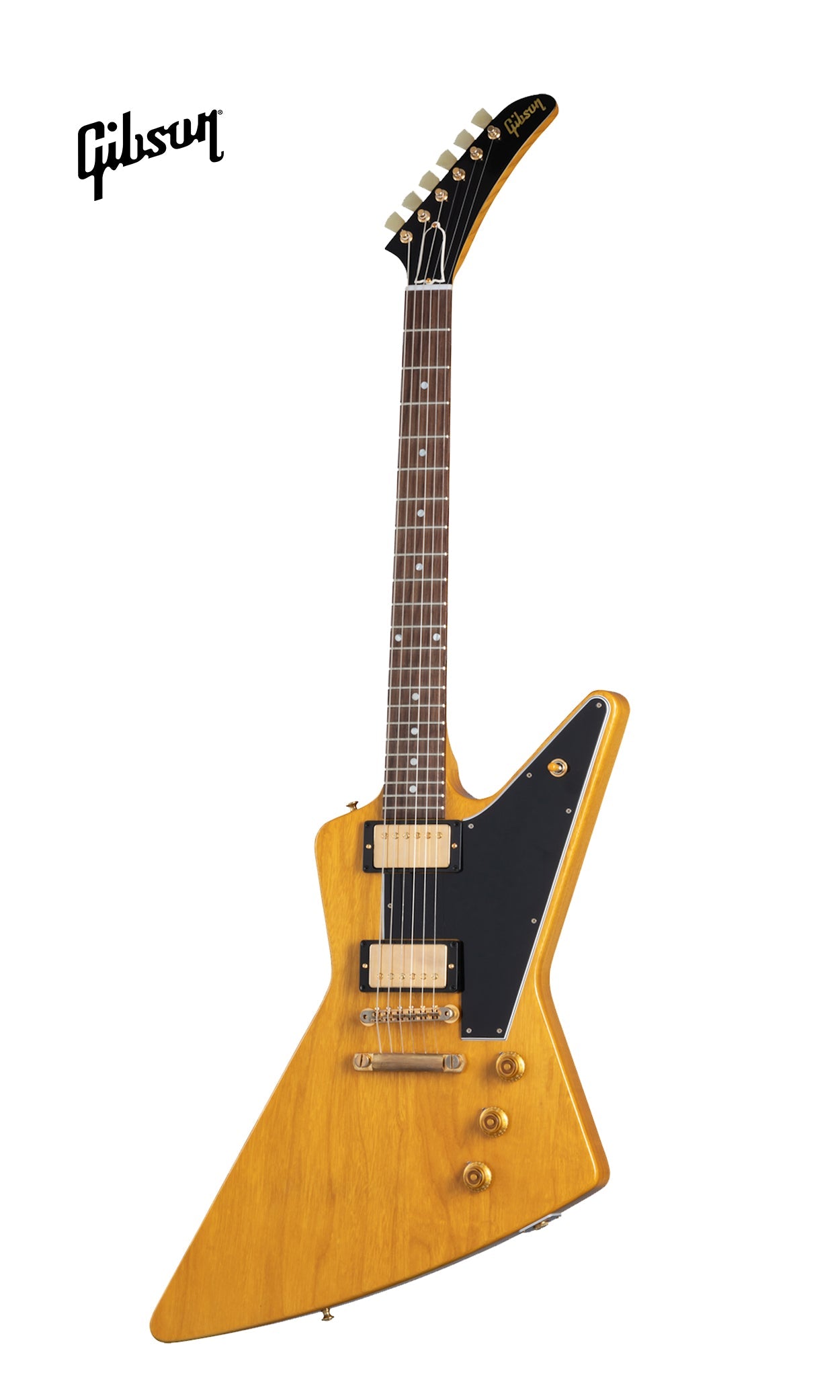GIBSON 1958 KORINA EXPLORER ELECTRIC GUITAR WITH BLACK PICKGUARD - NATURAL - Music Bliss Malaysia