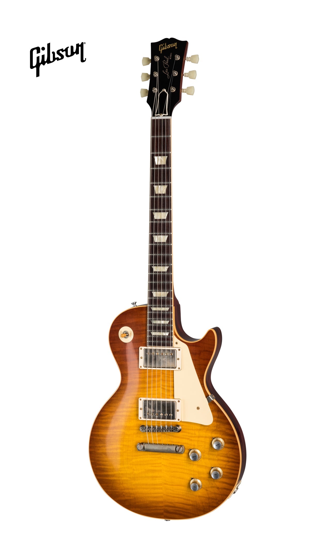 GIBSON 1960 LES PAUL STANDARD REISSUE VOS ELECTRIC GUITAR - ICED TEA BURST - Music Bliss Malaysia