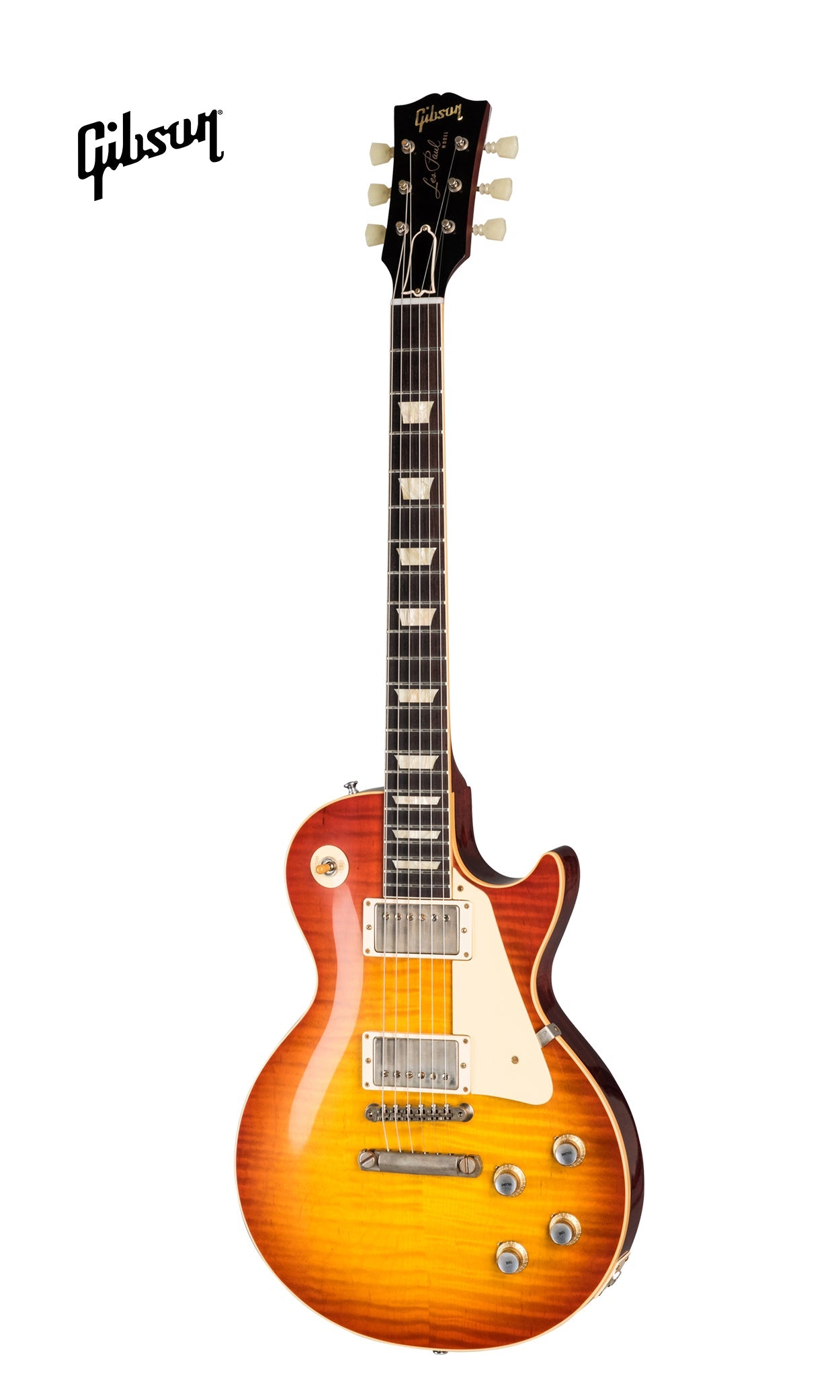 GIBSON 1960 LES PAUL STANDARD REISSUE VOS ELECTRIC GUITAR - WASHED CHERRY SUNBURST - Music Bliss Malaysia
