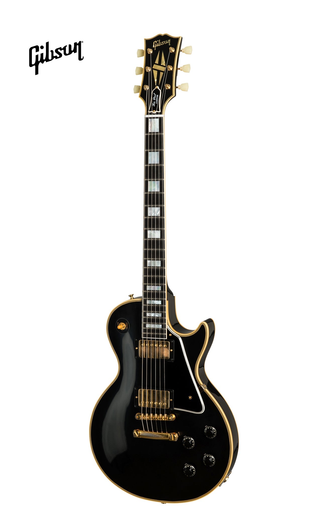 GIBSON 1957 LES PAUL CUSTOM REISSUE 2-PICKUP VOS ELECTRIC GUITAR - EBONY - Music Bliss Malaysia
