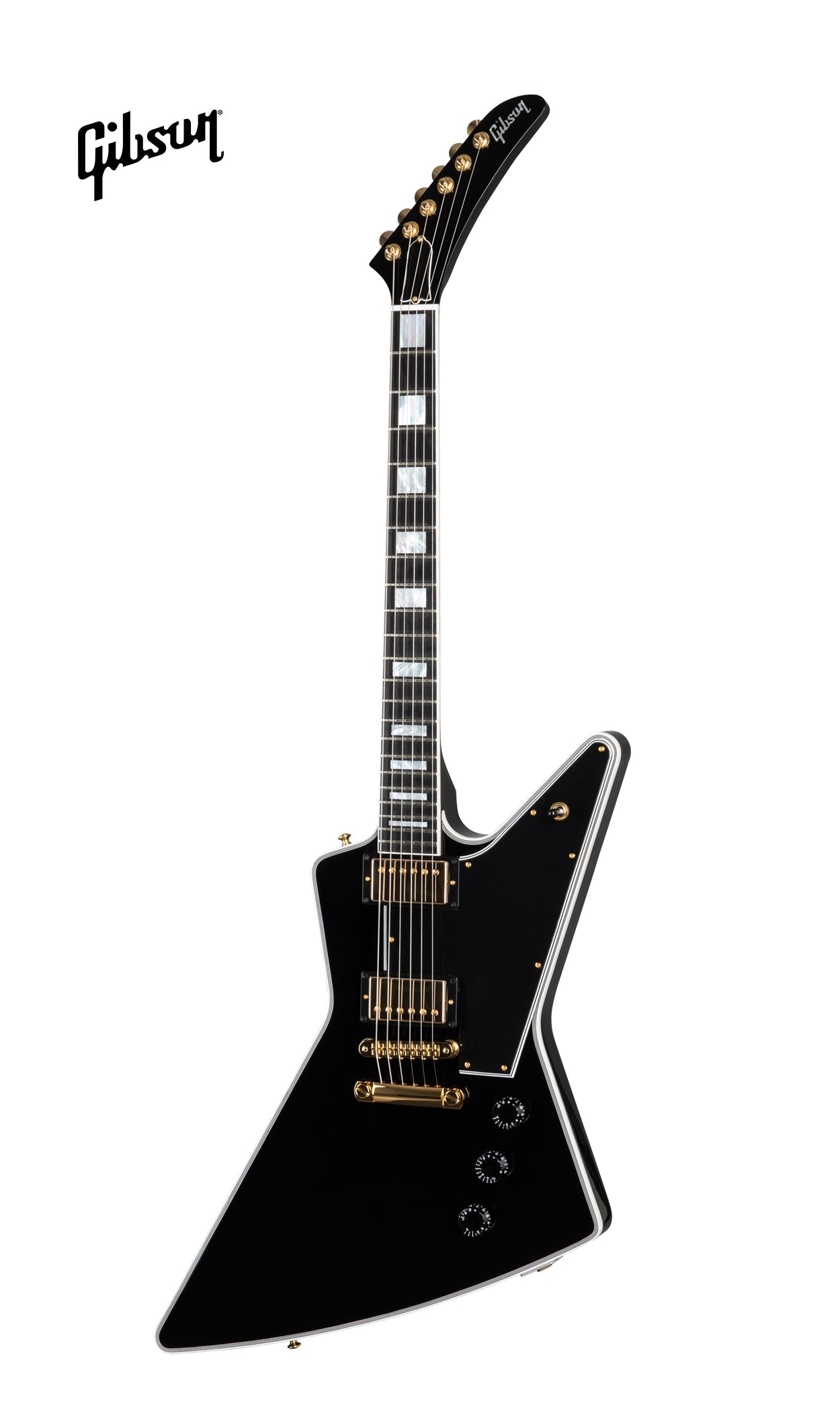 GIBSON EXPLORER CUSTOM ELECTRIC GUITAR WITH EBONY FINGERBOARD - EBONY - Music Bliss Malaysia