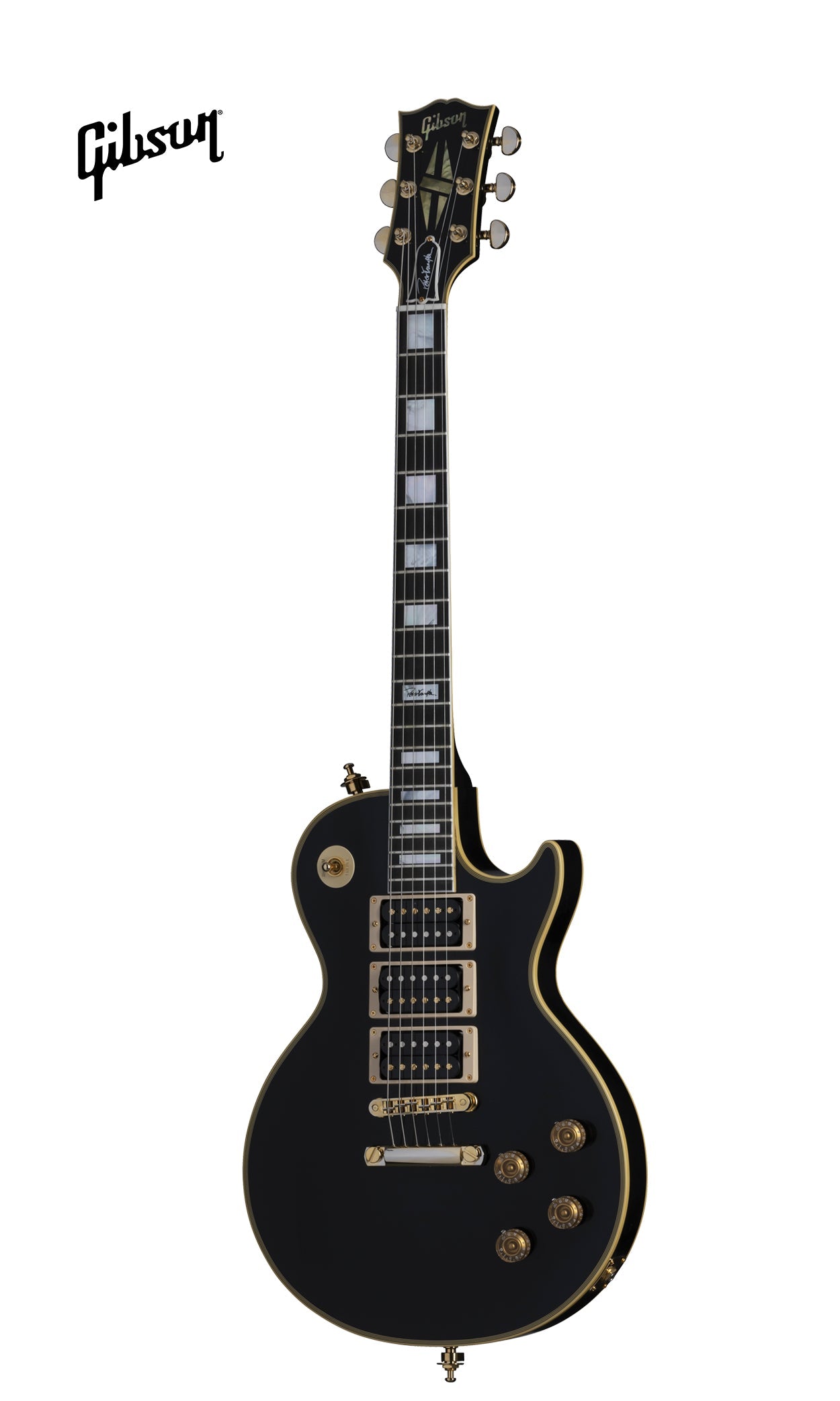 GIBSON PETER FRAMPTON "PHENIX" INSPIRED LES PAUL CUSTOM VOS ELECTRIC GUITAR - EBONY - Music Bliss Malaysia