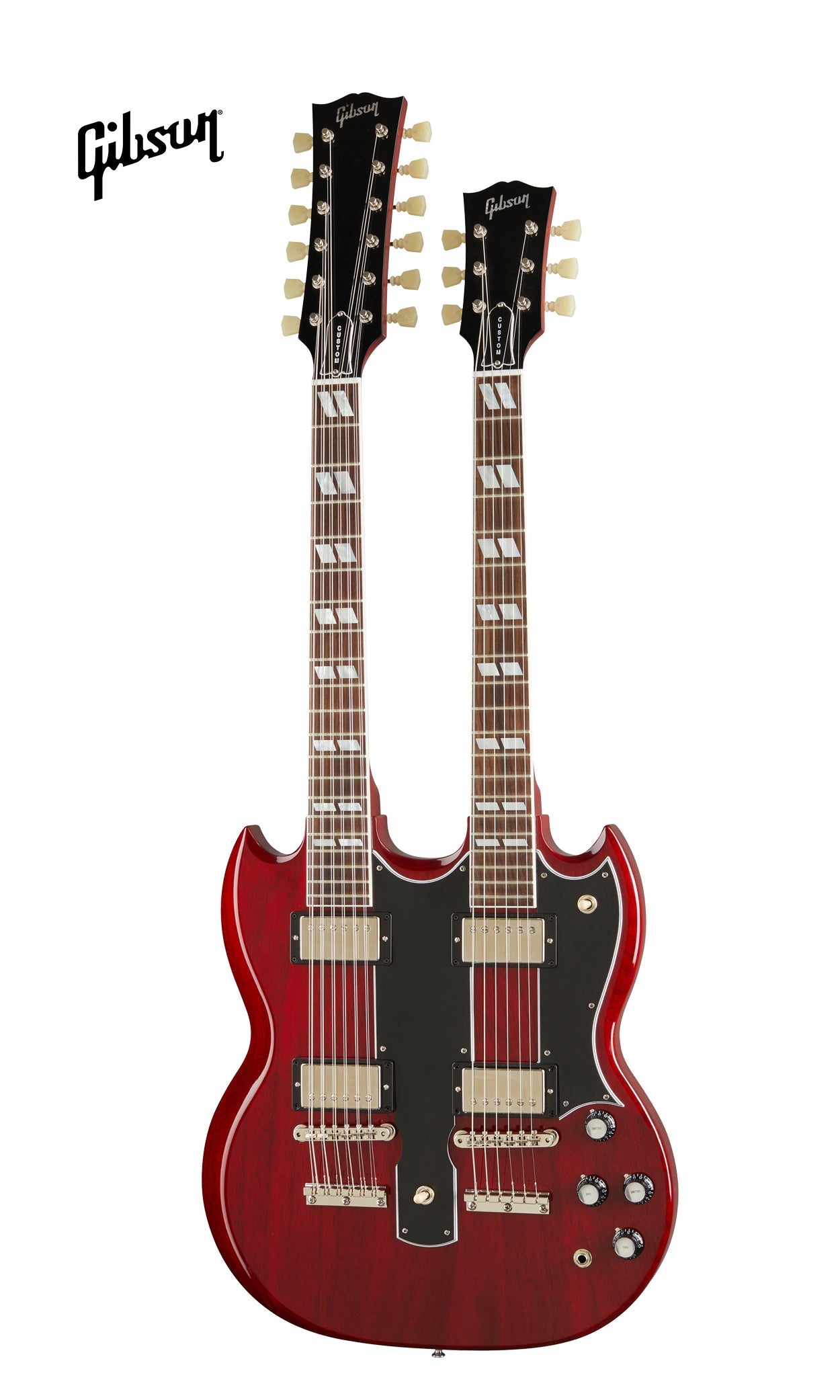 GIBSON EDS-1275 DOUBLENECK ELECTRIC GUITAR - CHERRY RED - Music Bliss Malaysia