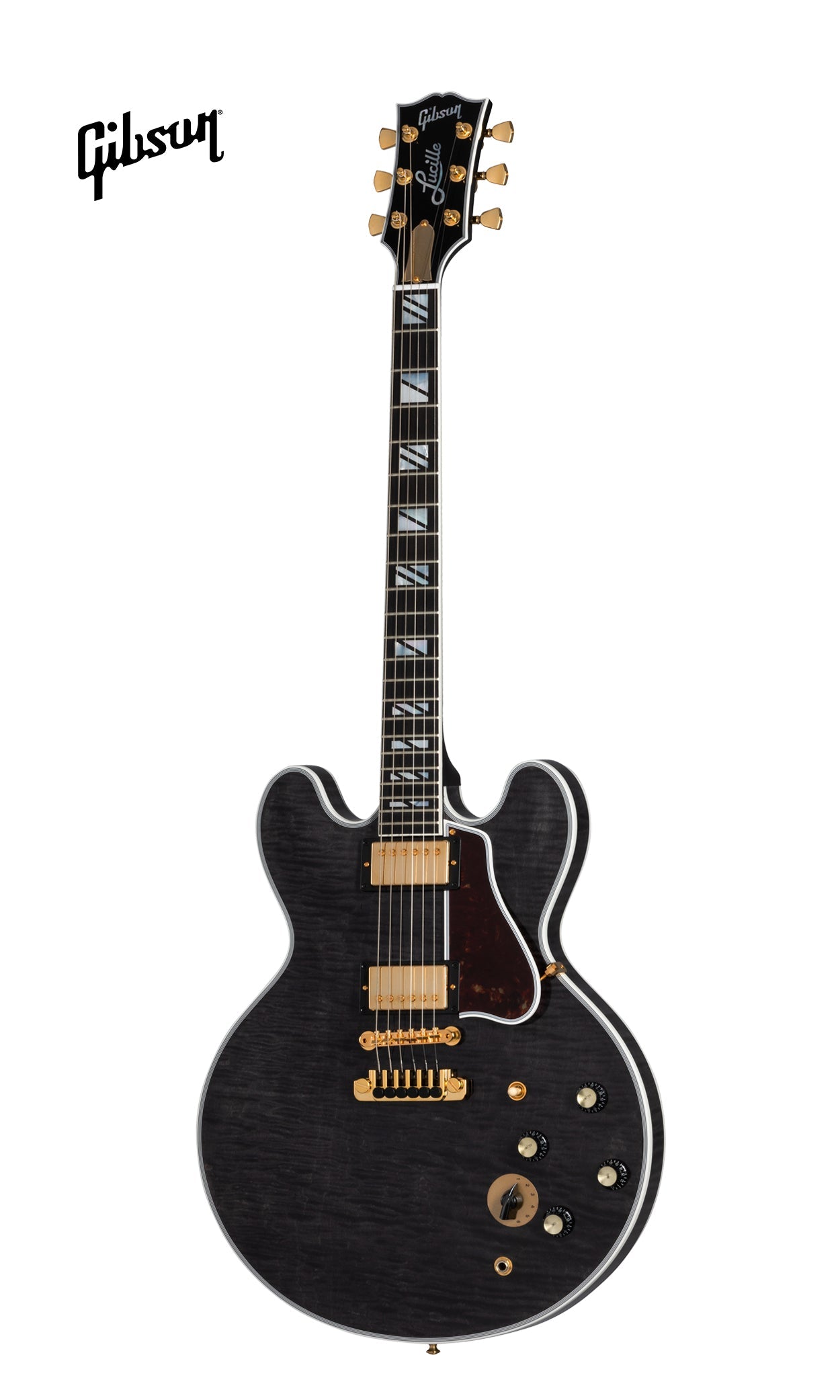 GIBSON B.B. KING LUCILLE LEGACY ELECTRIC GUITAR - TRANSPARENT EBONY - Music Bliss Malaysia