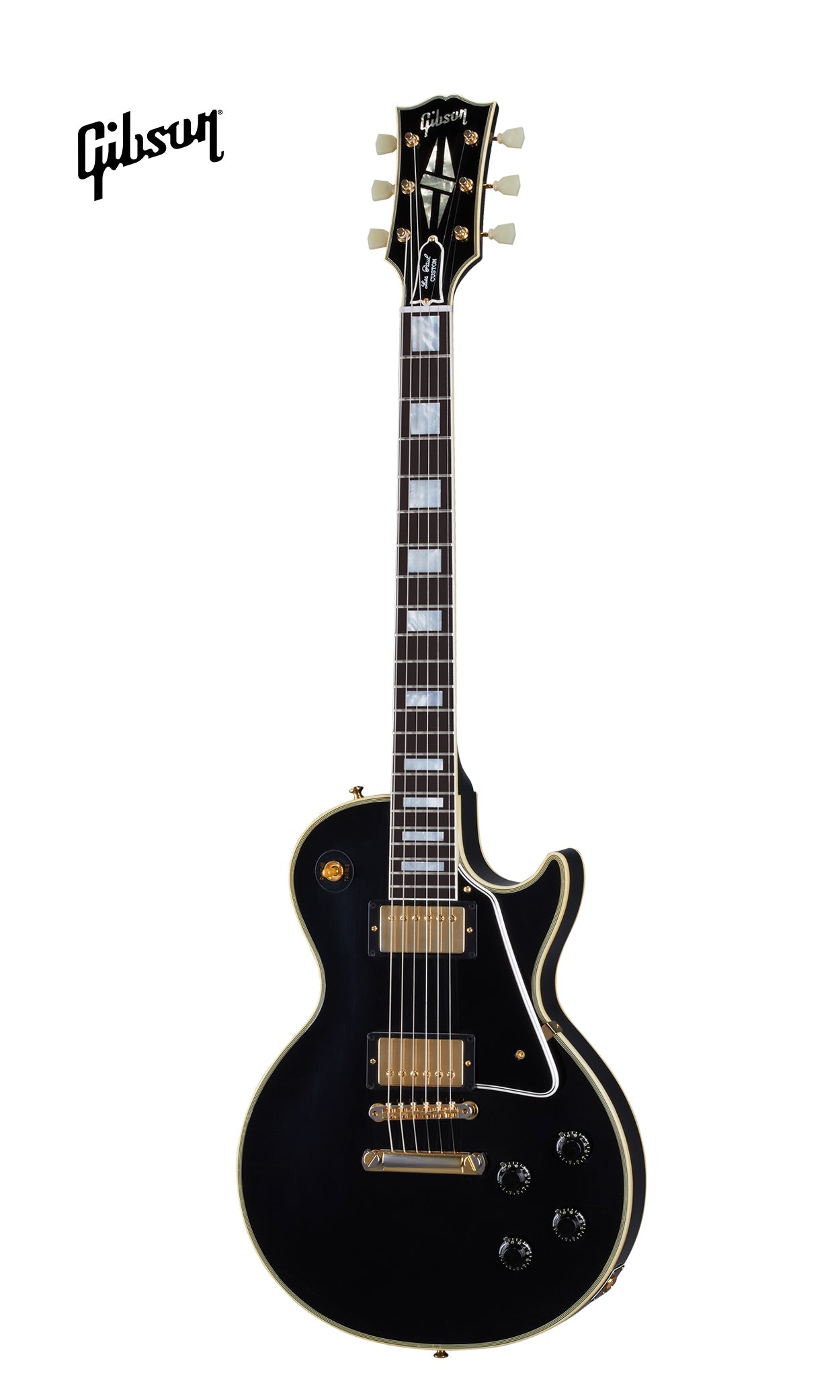 GIBSON 1968 LES PAUL CUSTOM REISSUE ULTRA LIGHT AGED ELECTRIC GUITAR - EBONY - Music Bliss Malaysia
