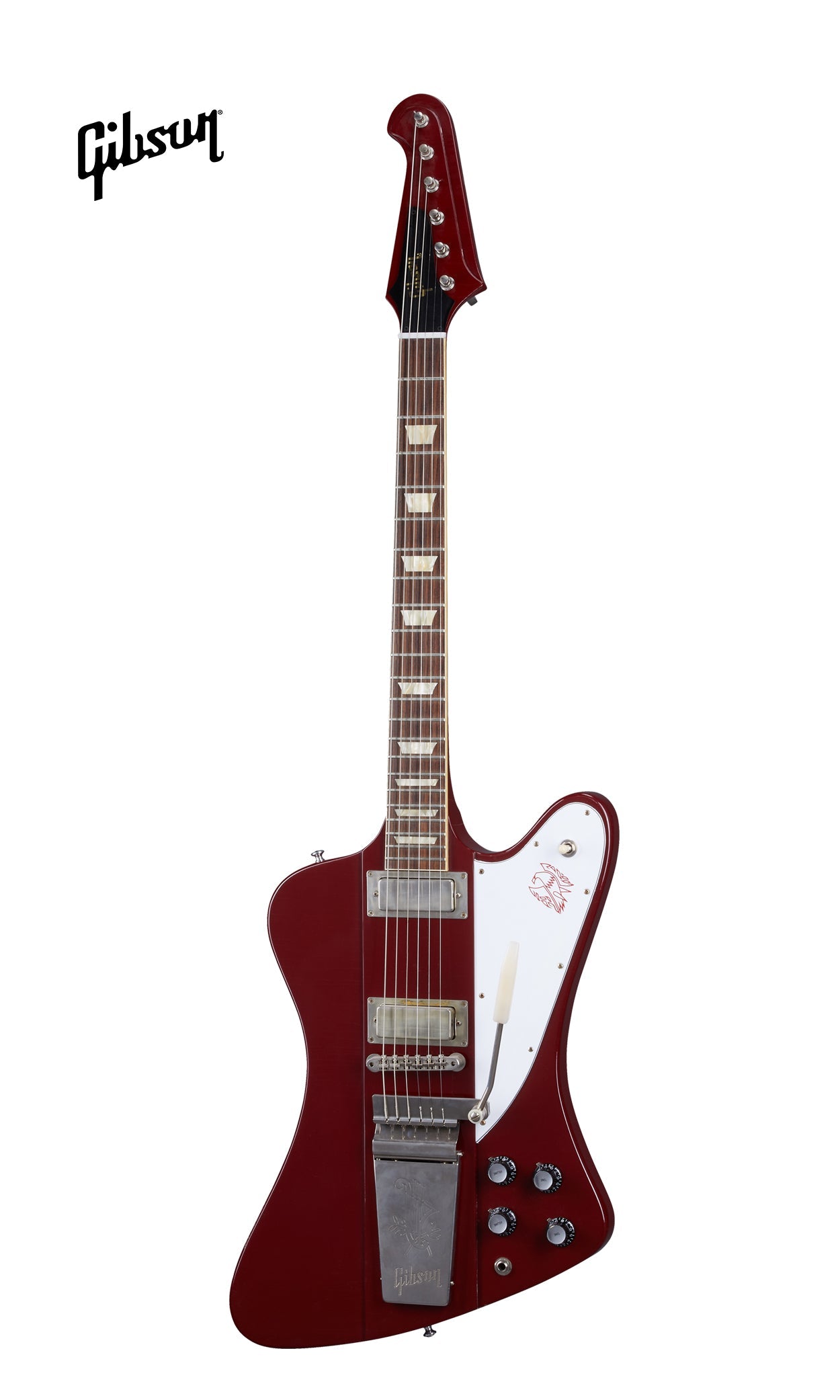 GIBSON 1963 FIREBIRD V WITH MAESTRO VIBROLA ULTRA LIGHT AGED ELECTRIC GUITAR - EMBER RED - Music Bliss Malaysia