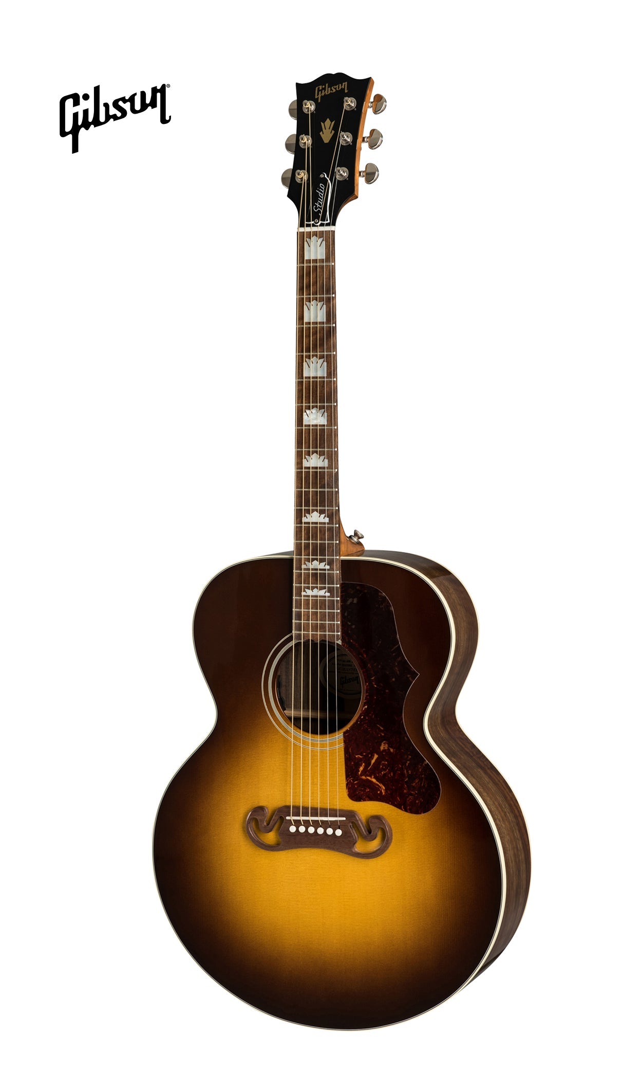 GIBSON SJ-200 STUDIO WALNUT ACOUSTIC-ELECTRIC GUITAR - WALNUT BURST - Music Bliss Malaysia