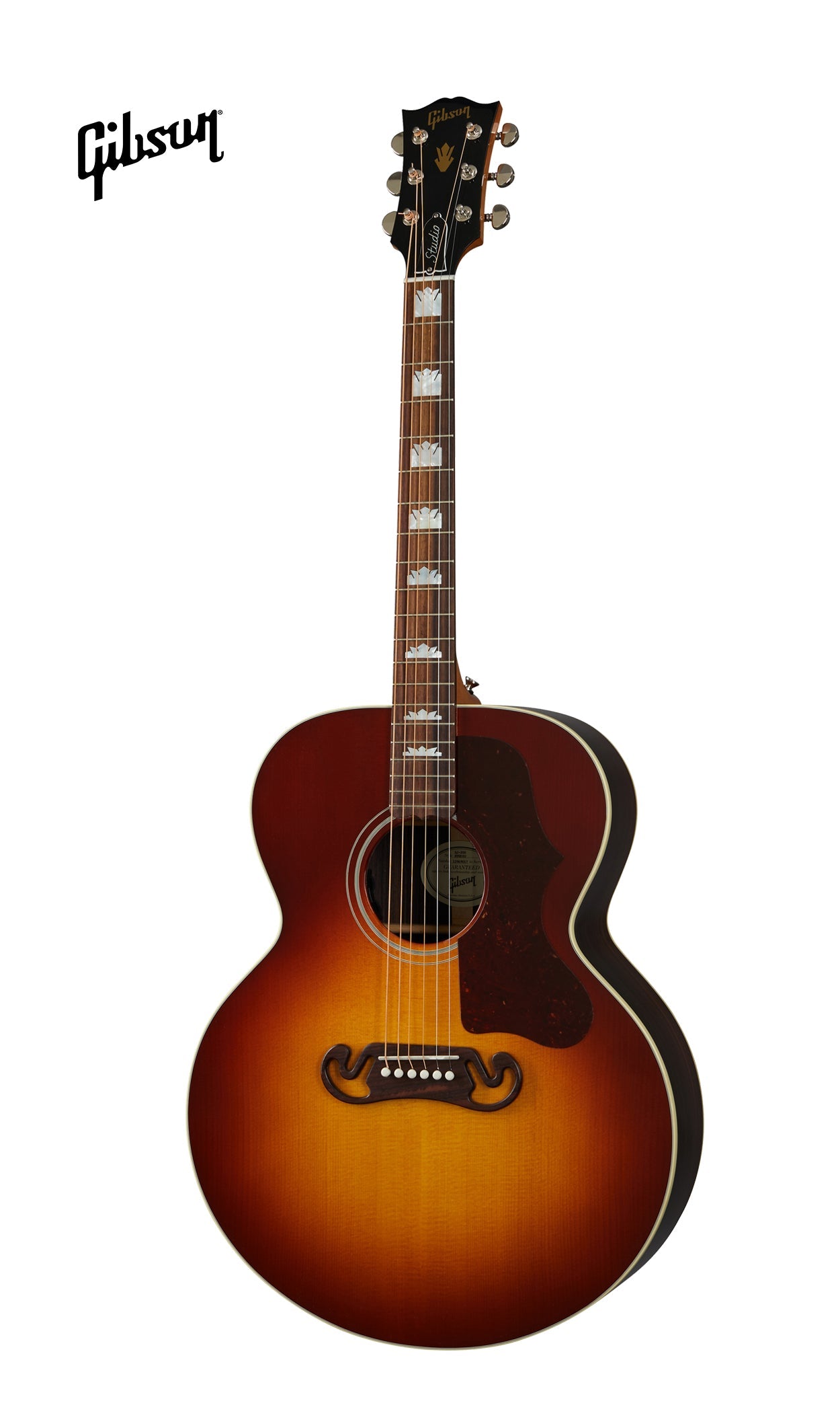GIBSON SJ-200 STUDIO ROSEWOOD ACOUSTIC-ELECTRIC GUITAR - ROSEWOOD BURST - Music Bliss Malaysia