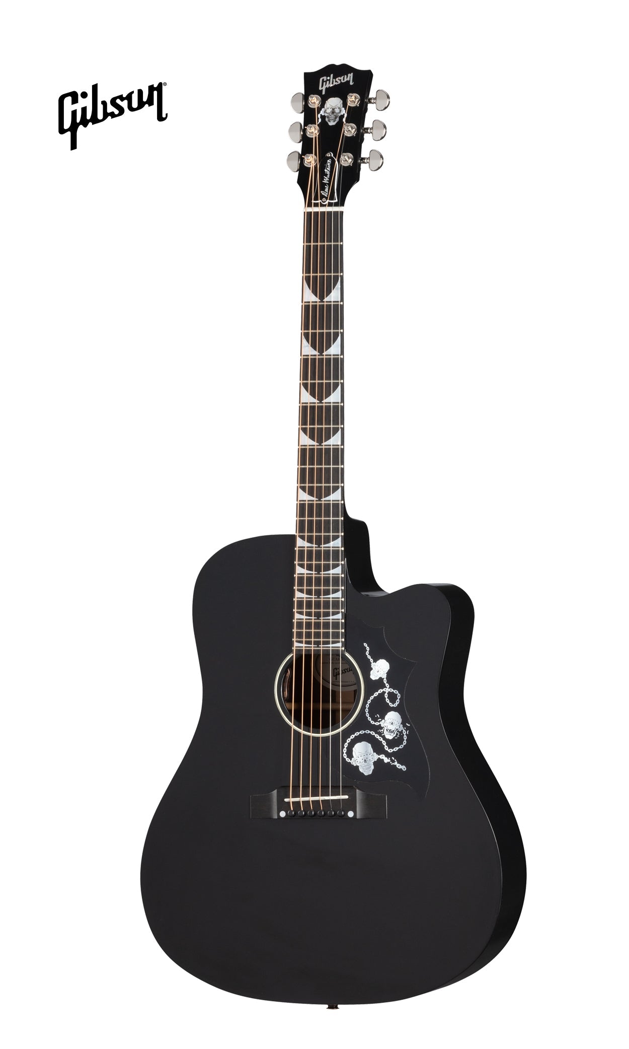 GIBSON DAVE MUSTAINE SONGWRITER ACOUSTIC-ELECTRIC GUITAR - EBONY - Music Bliss Malaysia