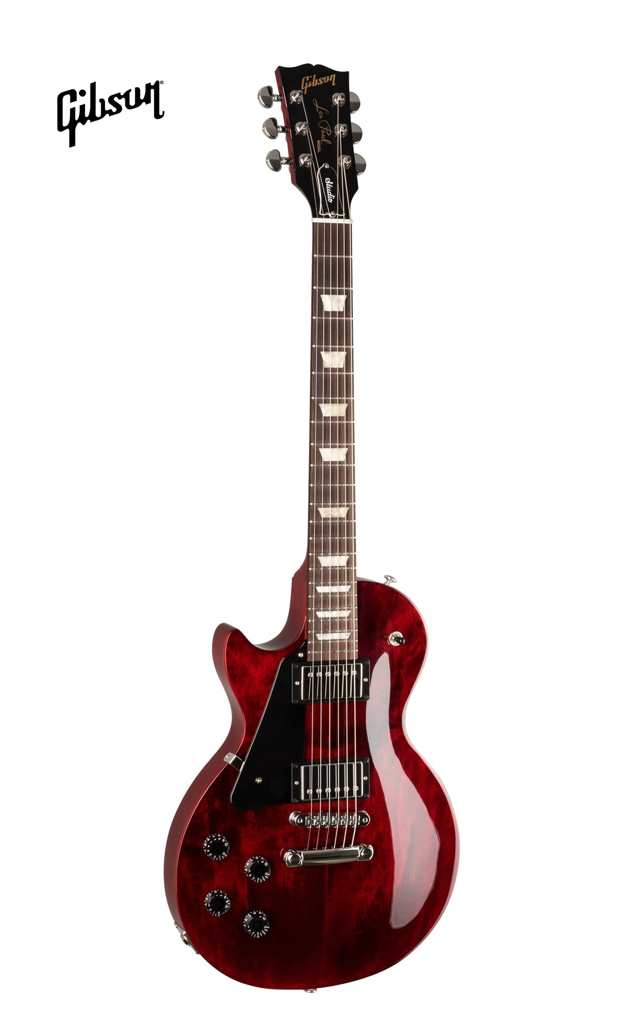 GIBSON LES PAUL STUDIO LEFT-HANDED ELECTRIC GUITAR - WINE RED - Music Bliss Malaysia
