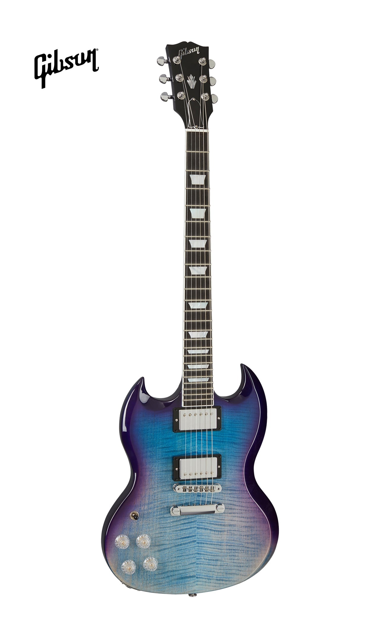 GIBSON SG MODERN LEFT-HANDED ELECTRIC GUITAR - BLUEBERRY FADE - Music Bliss Malaysia