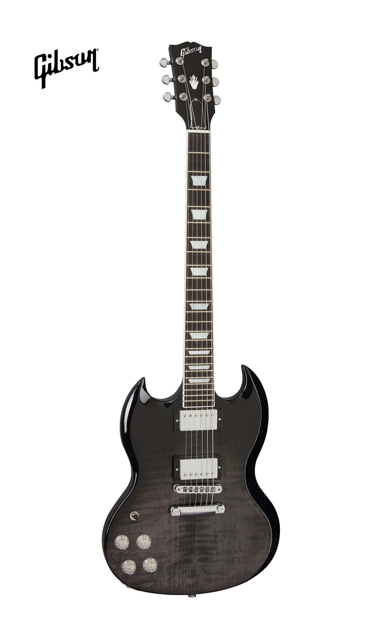 GIBSON SG MODERN LEFT-HANDED ELECTRIC GUITAR - TRANS BLACK FADE - Music Bliss Malaysia