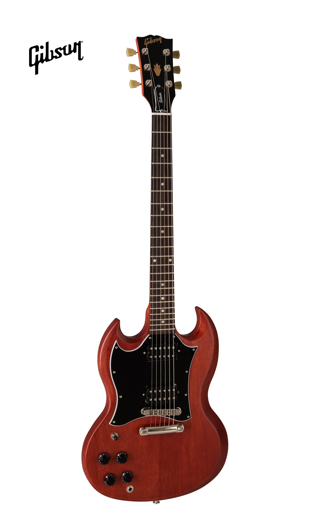 GIBSON SG TRIBUTE LEFT-HANDED ELECTRIC GUITAR - VINTAGE CHERRY SATIN - Music Bliss Malaysia