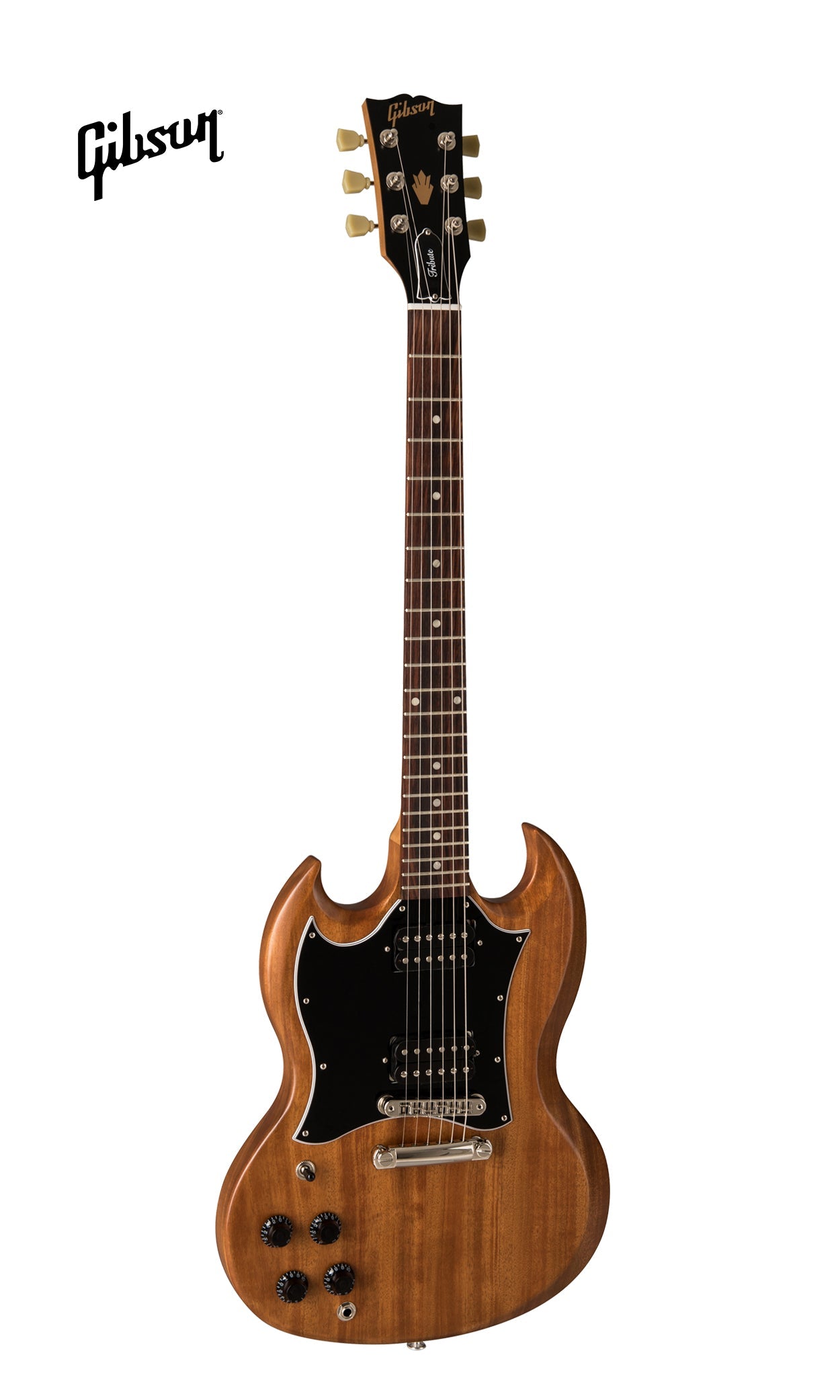 GIBSON SG TRIBUTE LEFT-HANDED ELECTRIC GUITAR - WALNUT VINTAGE GLOSS - Music Bliss Malaysia