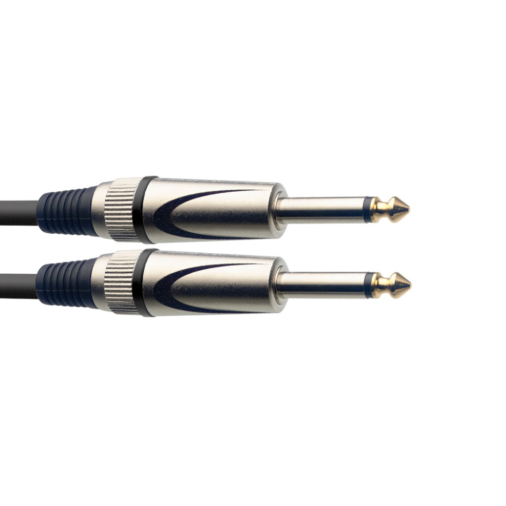 Stagg SGC6DL Guitar Cable Right Angle 20 Feet - 6 Meter Goldtip - Music Bliss Malaysia