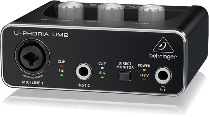 Behringer U-Phoria UM-2 USB Audio Interface (UM2 / UM 2) *Crazy Sales Promotion* - Music Bliss Malaysia