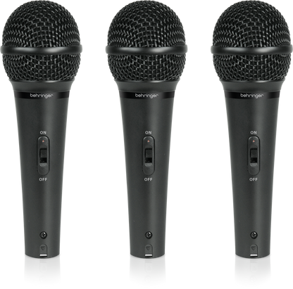 Behringer XM1800S ( 3-Pack) Dynamic Microphones with Carrying Case - Music Bliss Malaysia