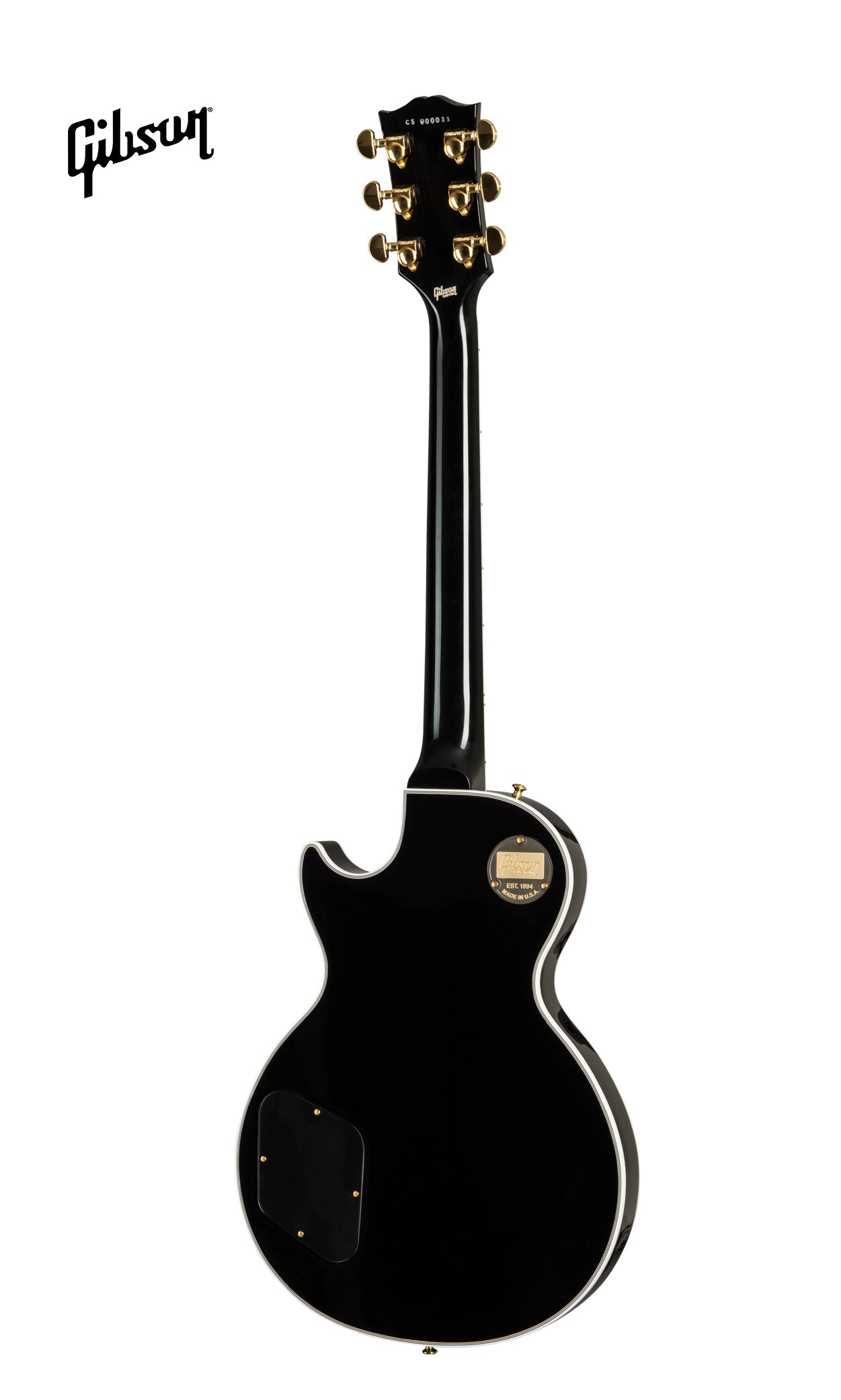 GIBSON LES PAUL CUSTOM ELECTRIC GUITAR WITH EBONY FINGERBOARD - EBONY - Music Bliss Malaysia