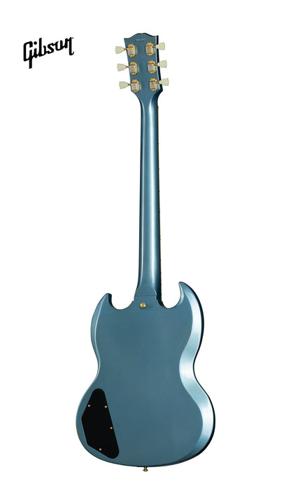 GIBSON 1964 SG STANDARD REISSUE WITH MAESTRO VIBROLA LIGHT AGED ELECTRIC GUITAR - ANTIQUE PELHAM BLUE - Music Bliss Malaysia