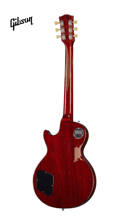 GIBSON 1959 LES PAUL STANDARD REISSUE HEAVY AGED ELECTRIC GUITAR - GOLDEN POPPY BURST - Music Bliss Malaysia