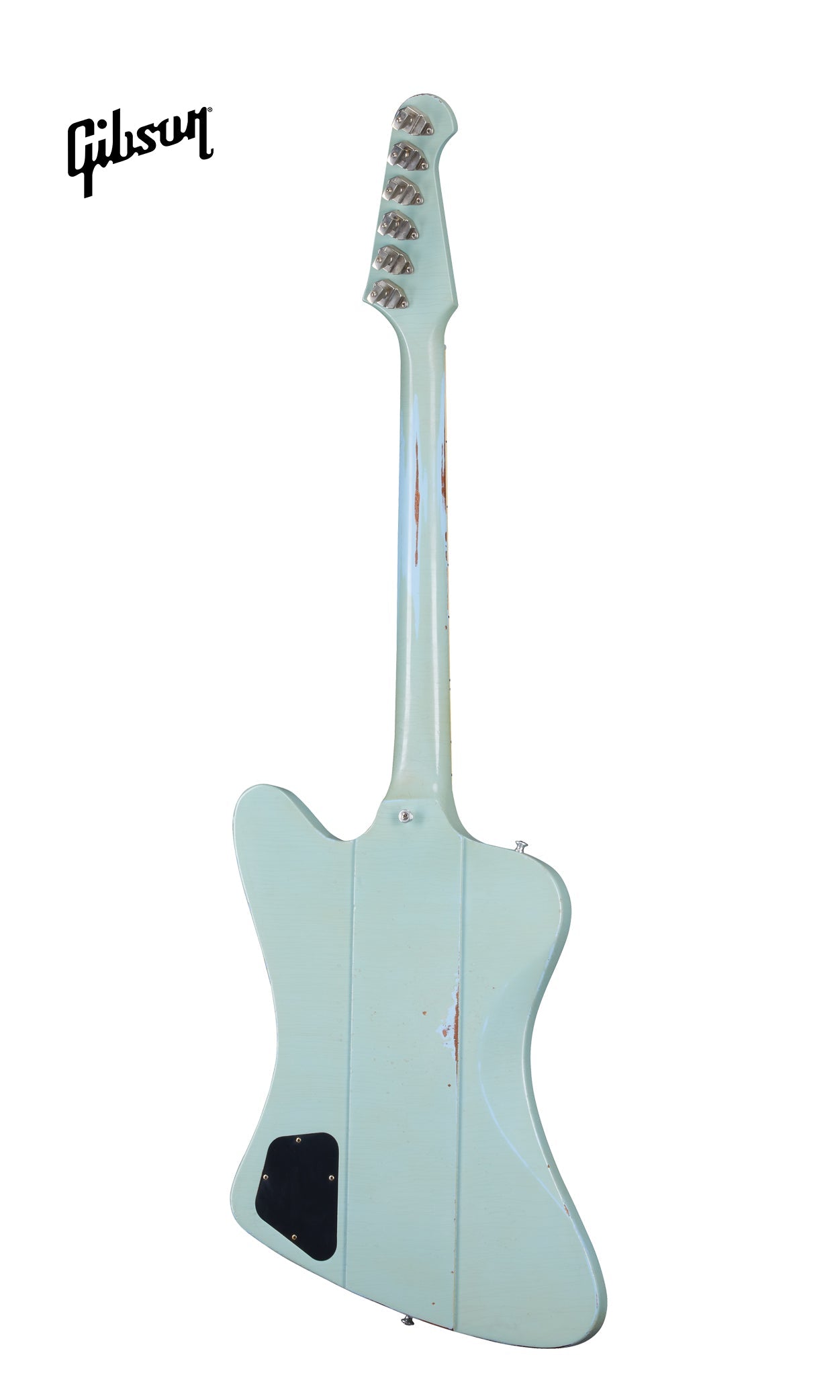GIBSON 1963 FIREBIRD V WITH MAESTRO VIBROLA HEAVY AGED ELECTRIC GUITAR - ANTIQUE FROST BLUE - Music Bliss Malaysia