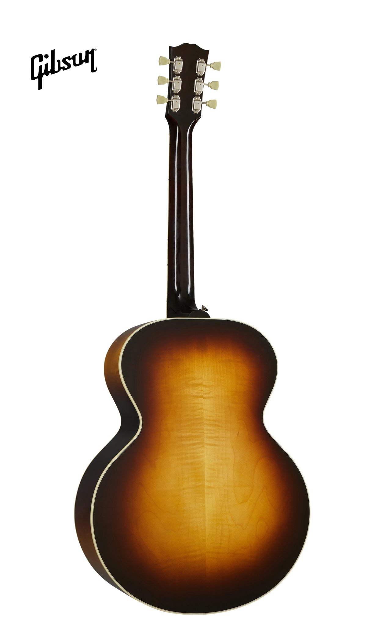 GIBSON J-185 ORIGINAL LEFT-HANDED ACOUSTIC-ELECTRIC GUITAR - VINTAGE SUNBURST - Music Bliss Malaysia