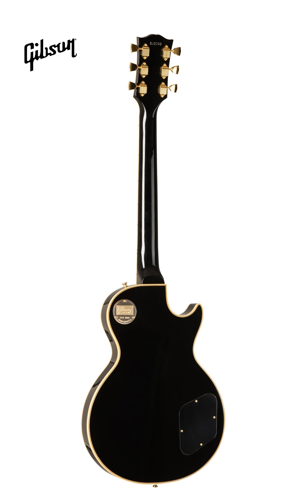 GIBSON 1968 LES PAUL CUSTOM REISSUE LEFT-HANDED ELECTRIC GUITAR - EBONY - Music Bliss Malaysia