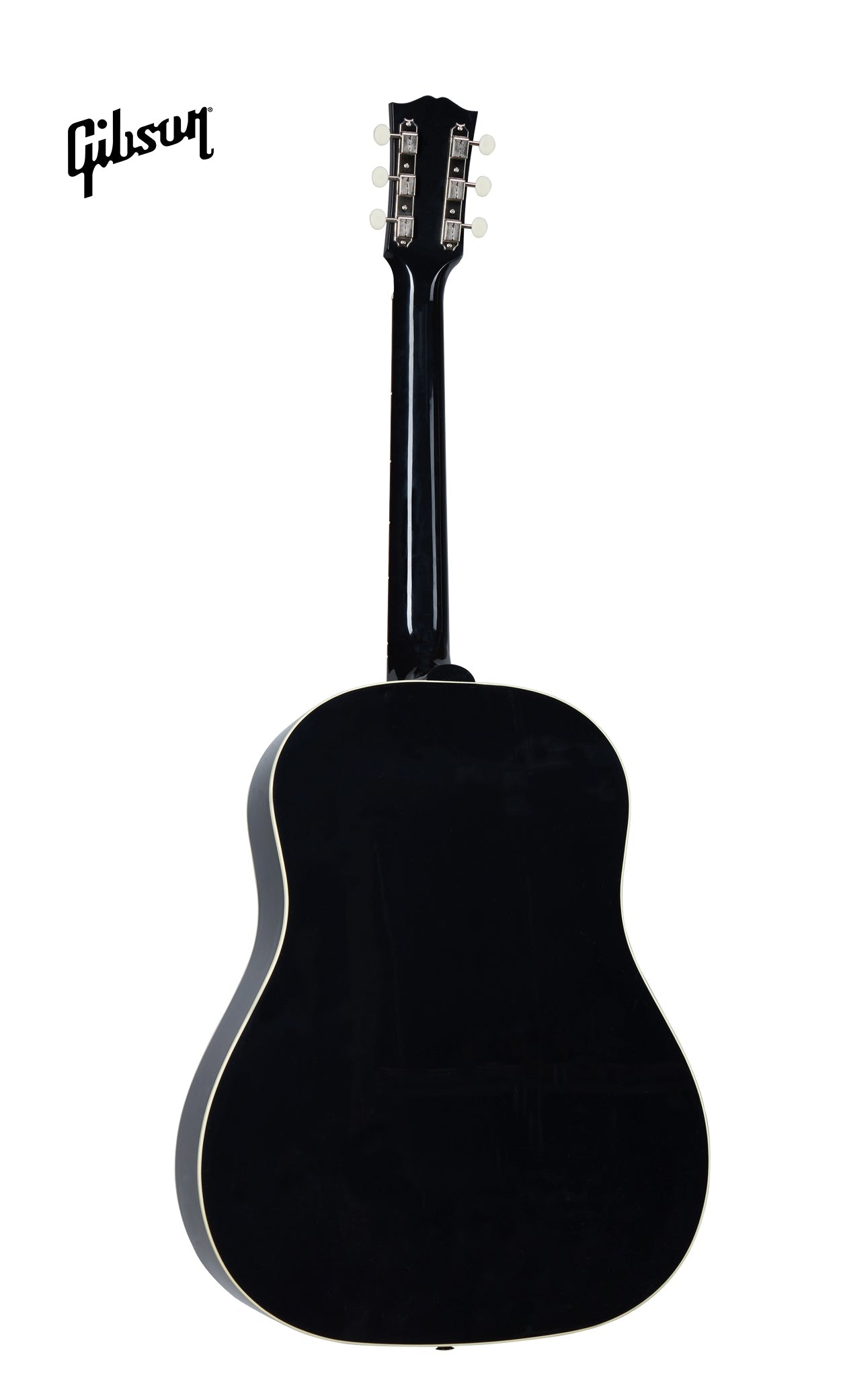 GIBSON 50S J-45 ORIGINAL LEFT-HANDED ACOUSTIC-ELECTRIC GUITAR - EBONY - Music Bliss Malaysia
