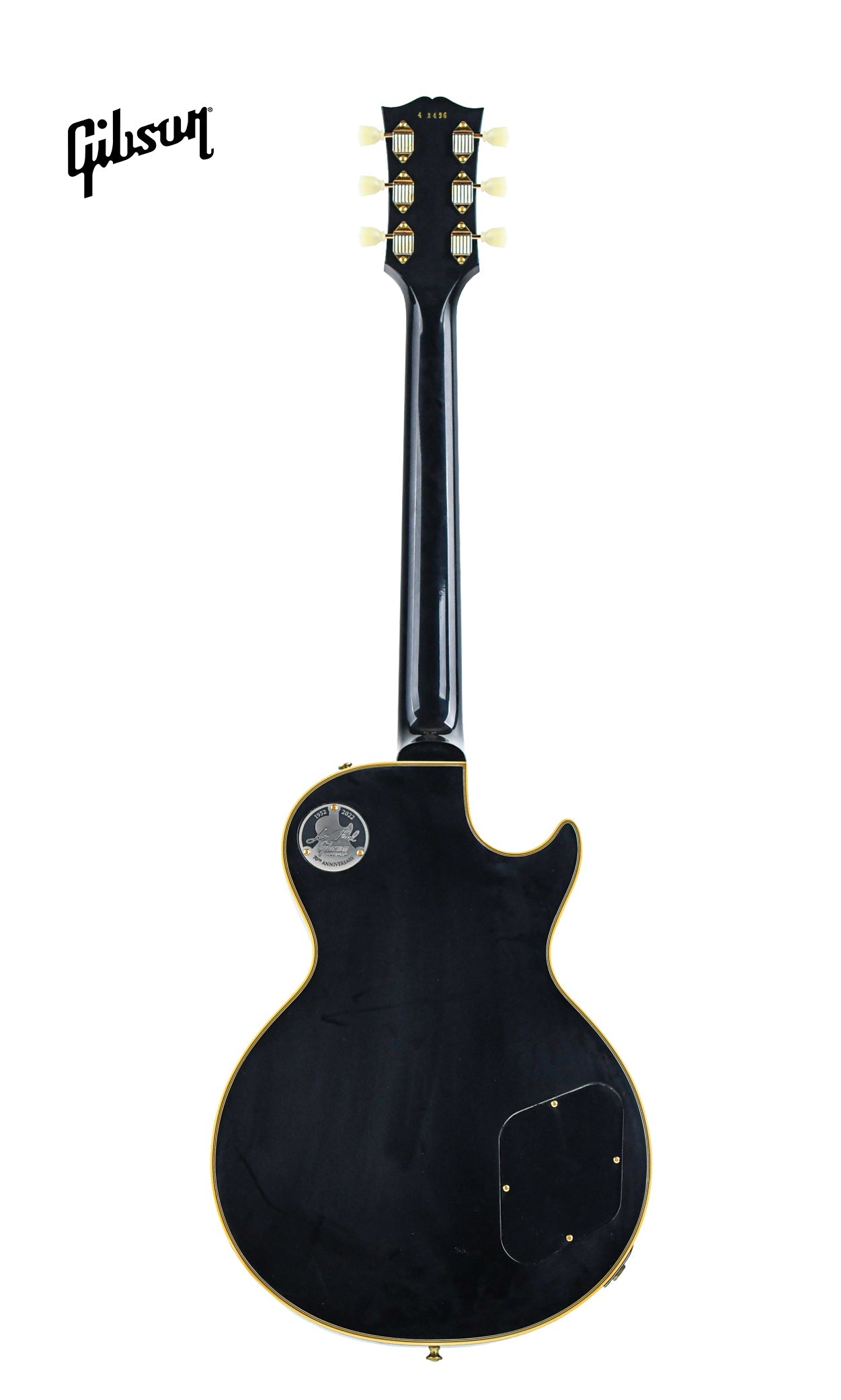 GIBSON 1954 LES PAUL CUSTOM STAPLE PICKUP REISSUE VOS LEFT-HANDED ELECTRIC GUITAR - EBONY - Music Bliss Malaysia
