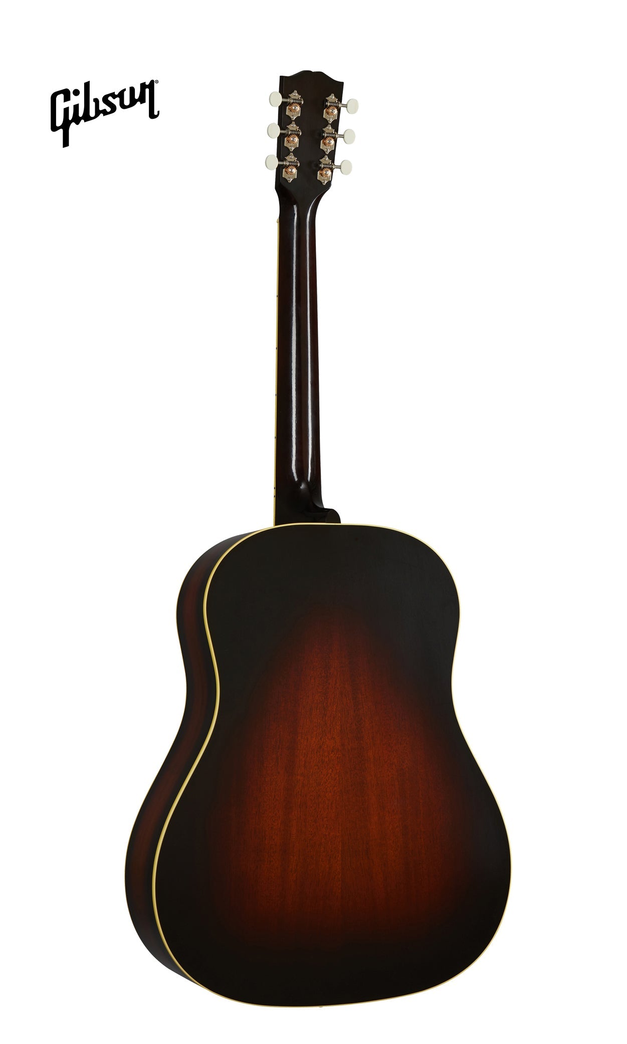GIBSON 1934 JUMBO LEFT-HANDED ACOUSTIC GUITAR - VINTAGE SUNBURST - Music Bliss Malaysia