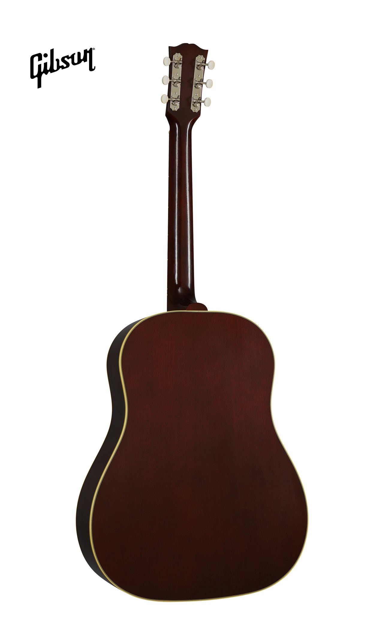 GIBSON 1942 BANNER J-45 LEFT-HANDED ACOUSTIC GUITAR - VINTAGE SUNBURST - Music Bliss Malaysia