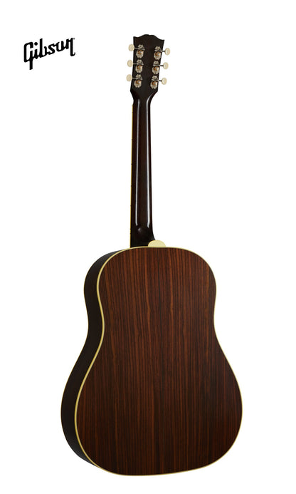 GIBSON 1942 BANNER SOUTHERN JUMBO LEFT-HANDED ACOUSTIC GUITAR - VINTAGE SUNBURST - Music Bliss Malaysia