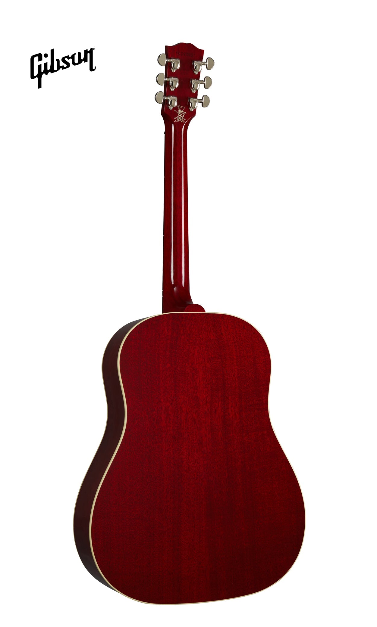 GIBSON SLASH J-45 LEFT-HANDED ACOUSTIC-ELECTRIC GUITAR - VERMILLION BURST - Music Bliss Malaysia