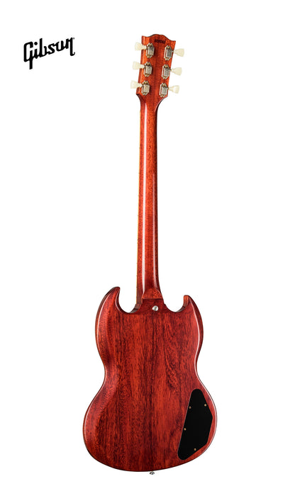 GIBSON 1964 SG STANDARD REISSUE WITH MAESTRO VIBROLA VOS LEFT-HANDED ELECTRIC ELECTRIC GUITAR - CHERRY RED - Music Bliss Malaysia