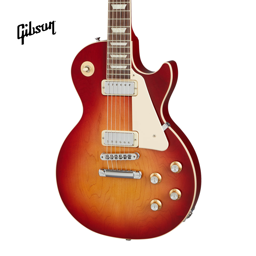 GIBSON LES PAUL DELUXE 70S ELECTRIC GUITAR - 70S CHERRY SUNBURST - Music Bliss Malaysia