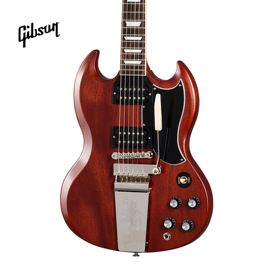 GIBSON SG STANDARD '61 FADED MAESTRO VIBROLA ELECTRIC GUITAR - VINTAGE CHERRY SATIN - Music Bliss Malaysia