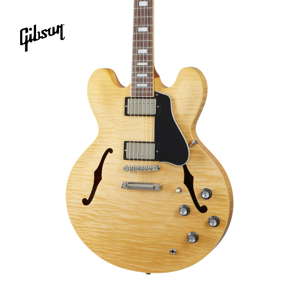 GIBSON ES-335 FIGURED SEMI-HOLLOWBODY ELECTRIC GUITAR - ANTIQUE NATURAL - Music Bliss Malaysia