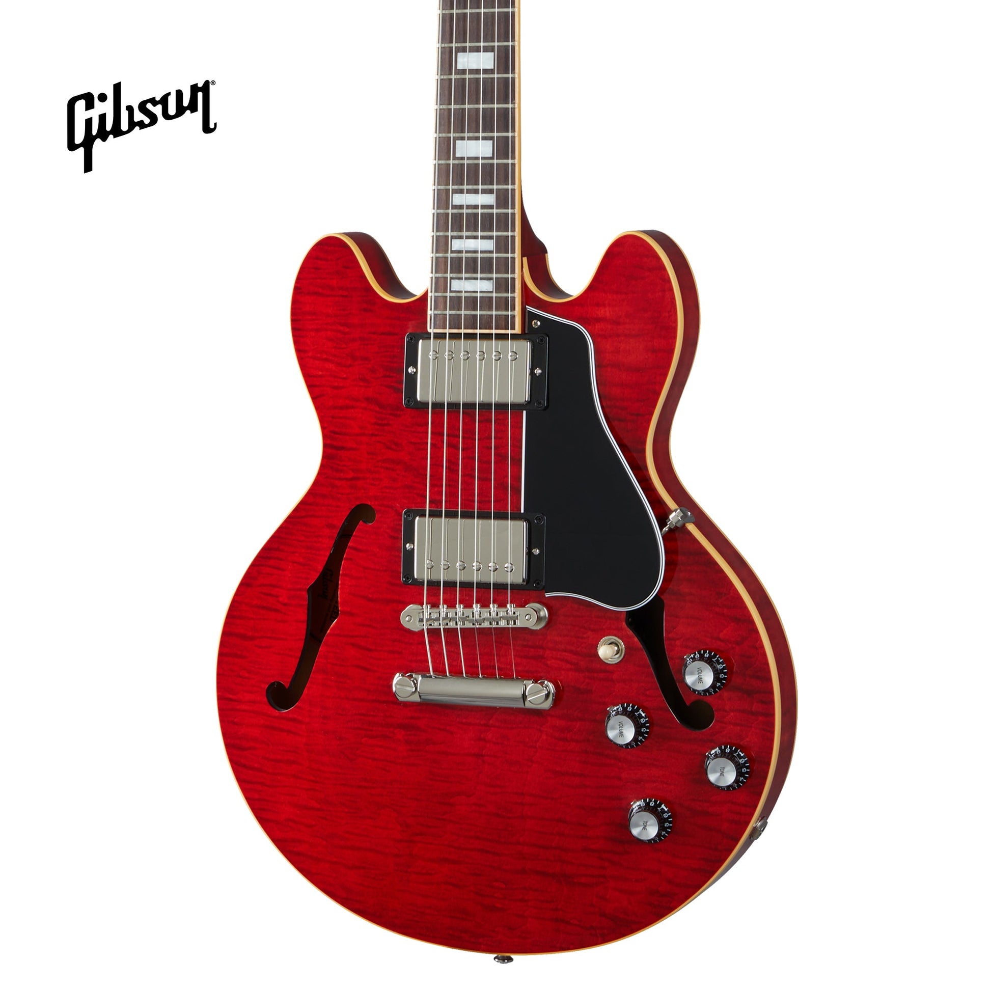 GIBSON ES-339 FIGURED SEMI-HOLLOWBODY ELECTRIC GUITAR - 60S CHERRY - Music Bliss Malaysia
