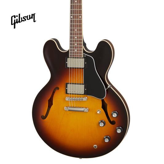 GIBSON ES-335 SATIN SEMI-HOLLOWBODY ELECTRIC GUITAR - SATIN VINTAGE BURST - Music Bliss Malaysia