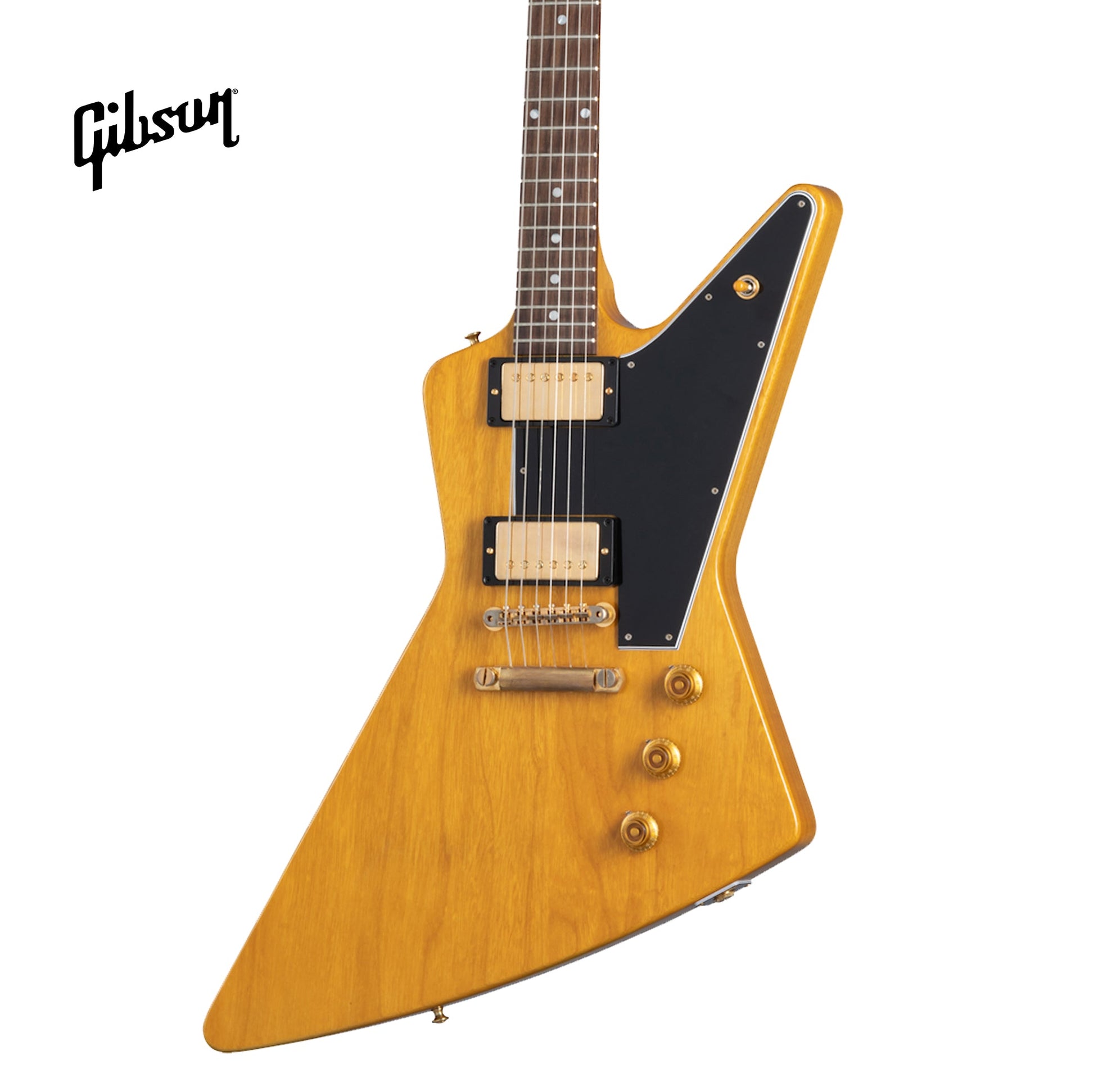 GIBSON 1958 KORINA EXPLORER ELECTRIC GUITAR WITH BLACK PICKGUARD - NATURAL - Music Bliss Malaysia