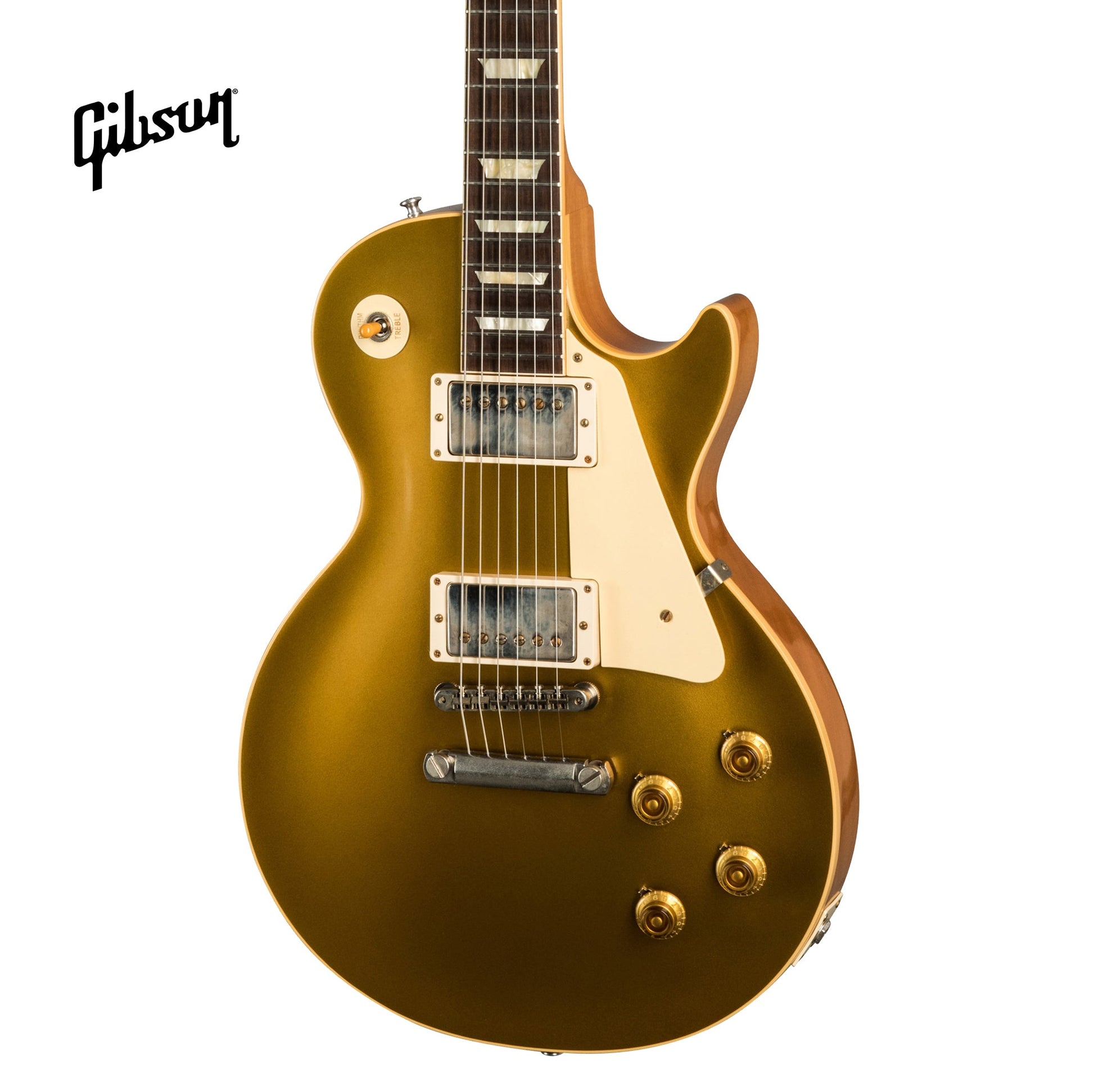 GIBSON 1957 LES PAUL GOLDTOP REISSUE VOS ELECTRIC GUITAR - DOUBLE GOLD - Music Bliss Malaysia