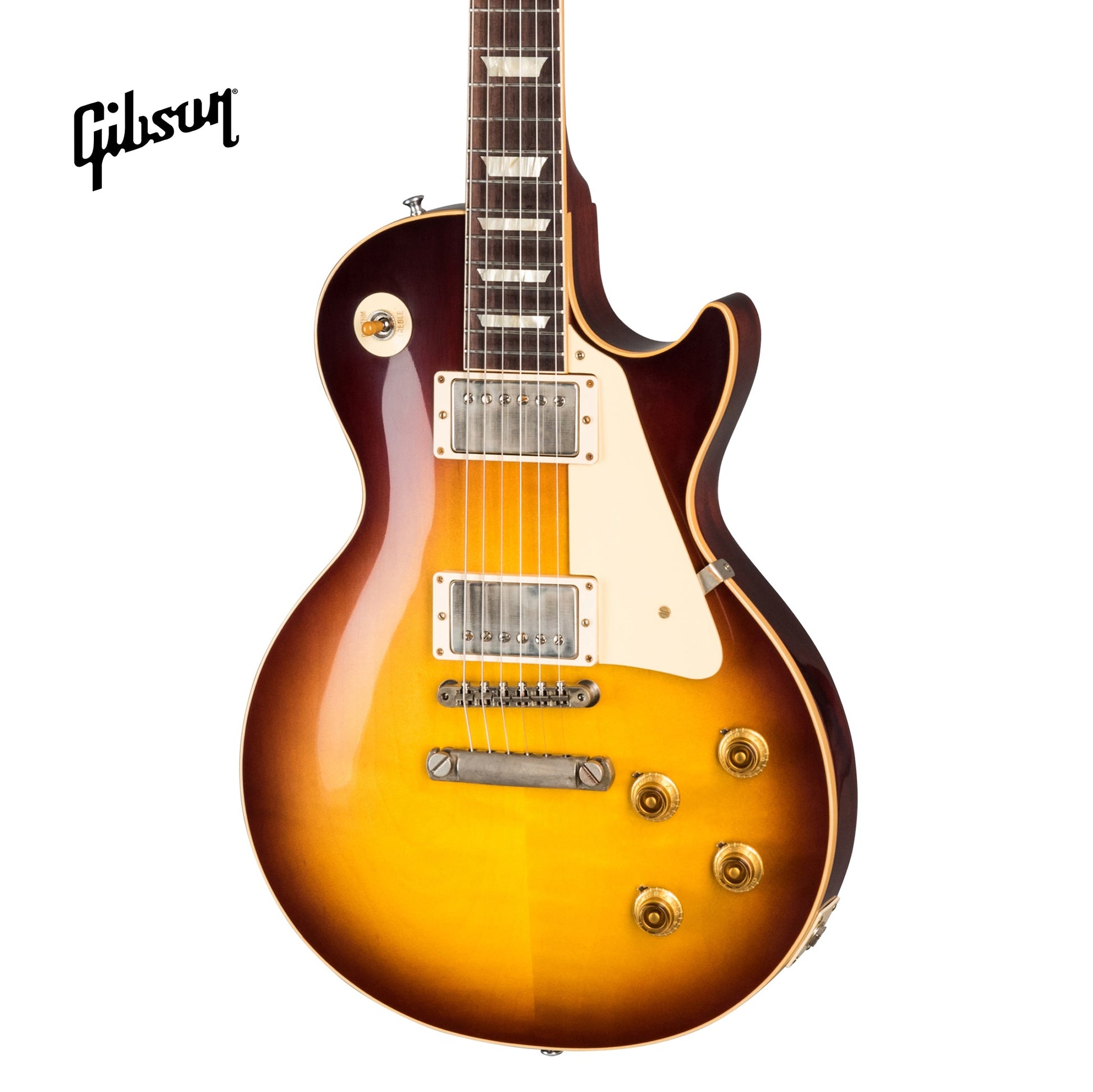 GIBSON 1958 LES PAUL STANDARD REISSUE VOS ELECTRIC GUITAR - BOURBON BURST - Music Bliss Malaysia