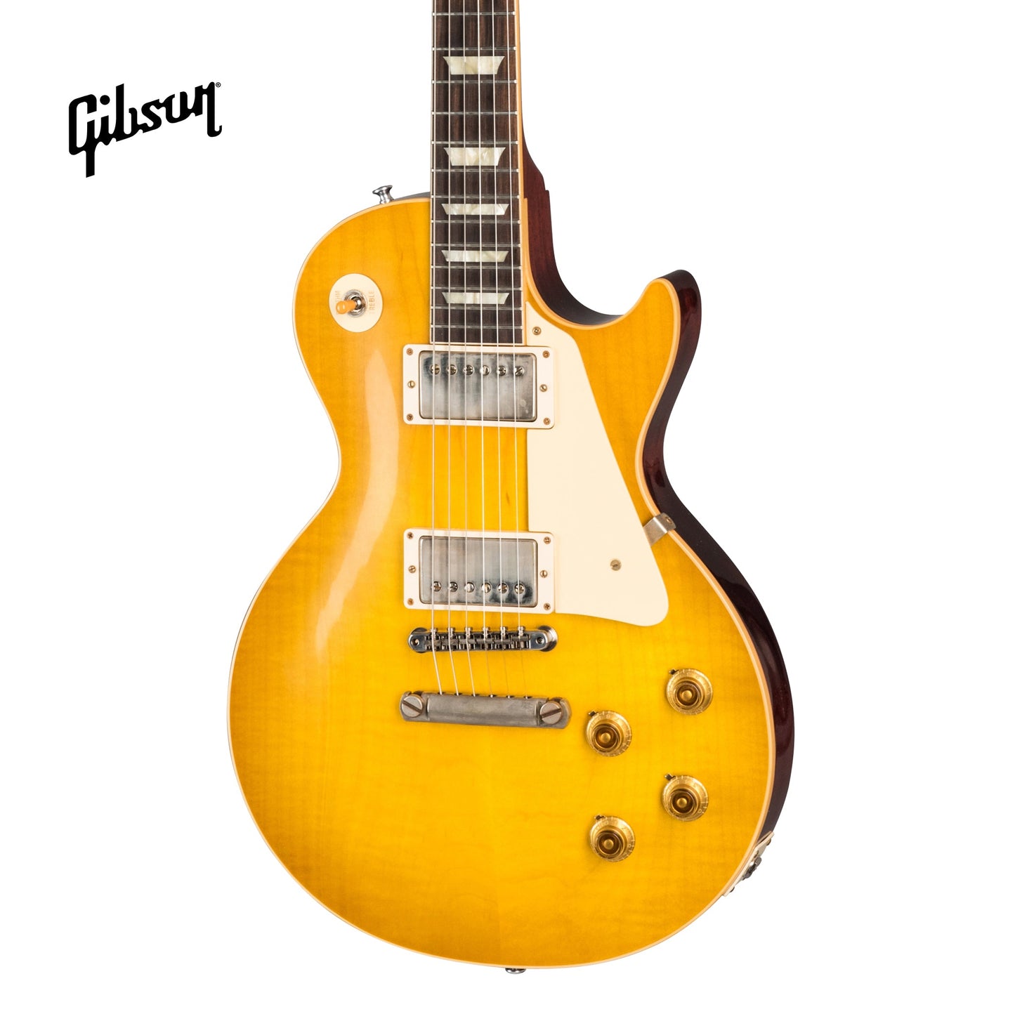 GIBSON 1958 LES PAUL STANDARD REISSUE VOS ELECTRIC GUITAR - LEMON BURST - Music Bliss Malaysia